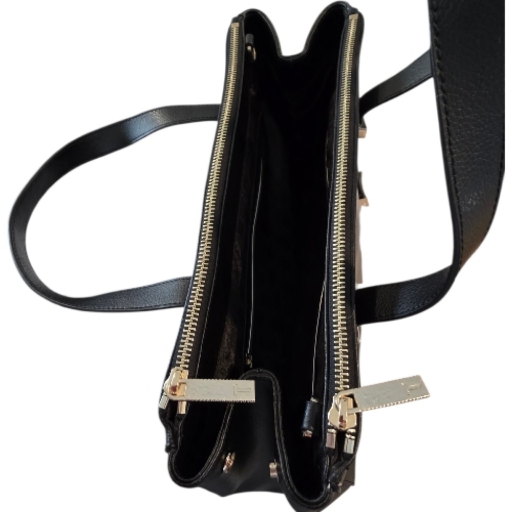 Ted Baker Alexiis Leather Tote Bag Adjustable Straps Double Zip Bow Detail - Picture 11 of 16